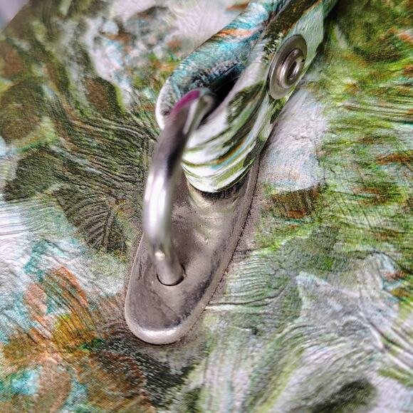 1960s MOD Air-Lander Green Fashion Wig Case Tote Full Zip Around Top Handle GUC - Picture 5 of 14